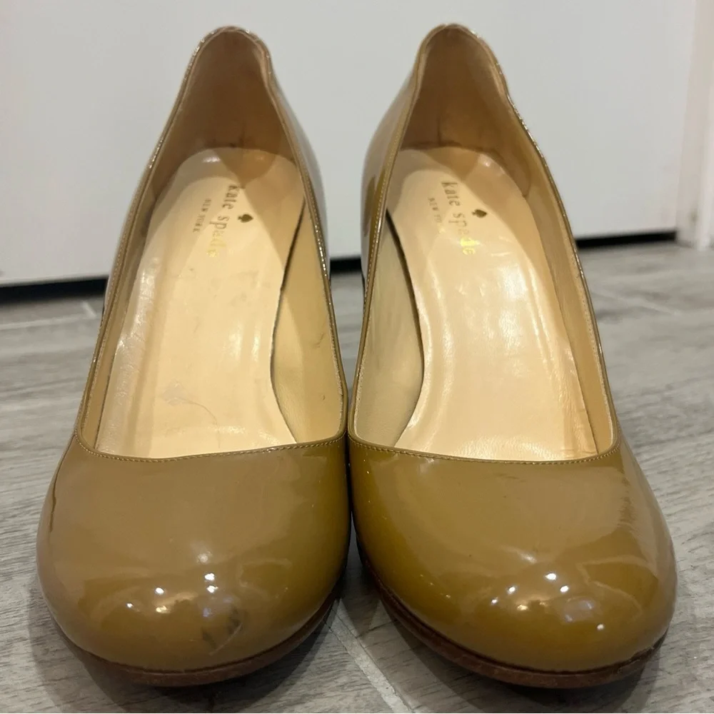 Kate Spade Women's Tan Patent Heels‎ Stiletto Pumps Size 7.5 B